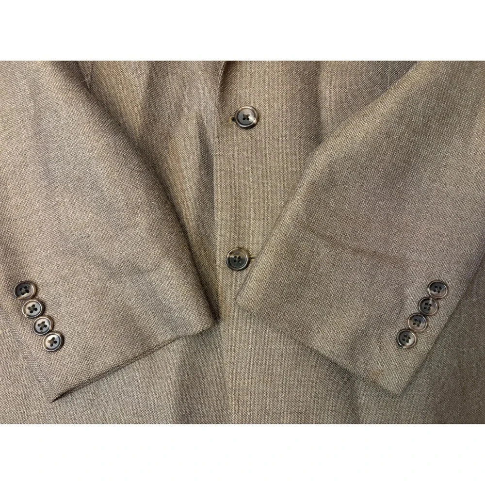 Jos A Bank Mens Brown Hopsack Two Button Blazer Sport Coat Jacket